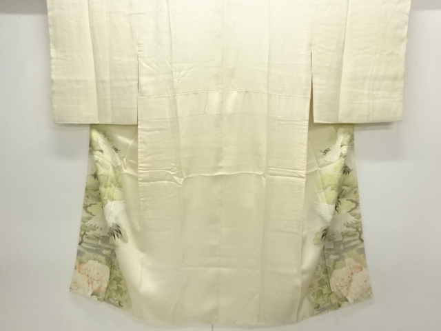 アンティーク　錦紗松鶴模様長襦袢